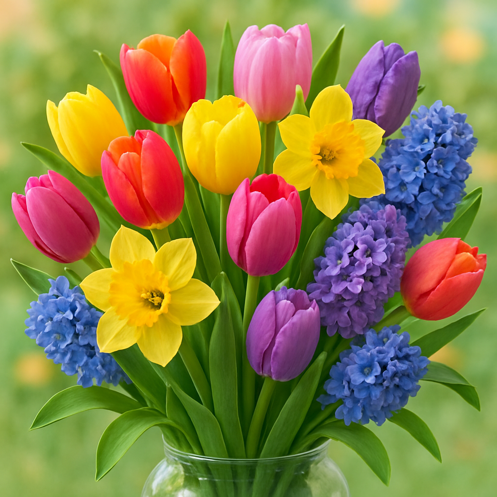 Colorful spring bouquet